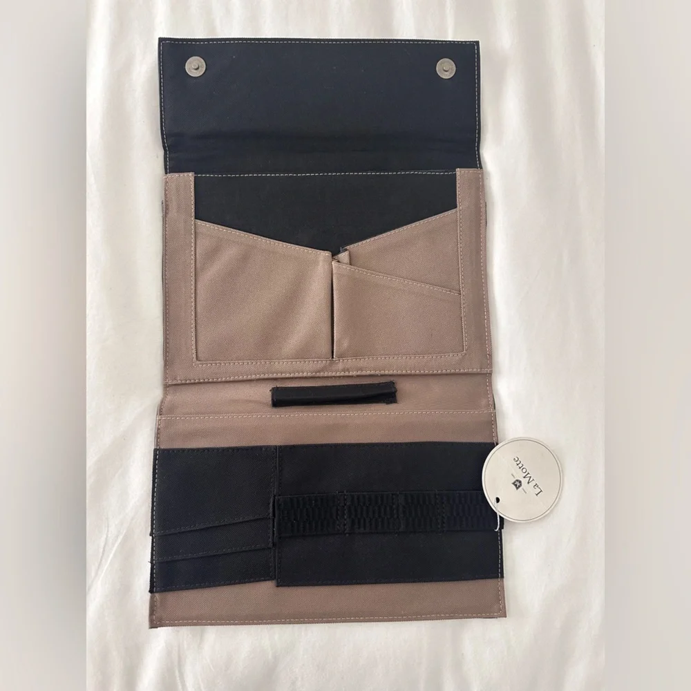 Black Leather Tablet Organizer